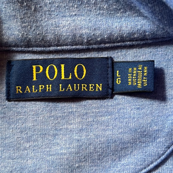 Polo Ralph Lauren men’s size Large 1/4 zip sweatshirt blue - Picture 7 of 7